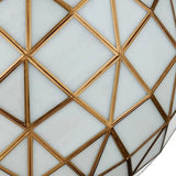 Polyhedron Modern Brass Finish Glass Pendant - LOOMLAN - Currey & Co - Pendants