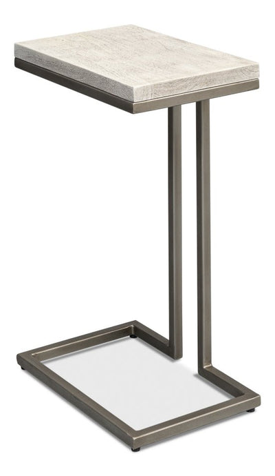 Ponie Iron Framed Rectangular End Table - LOOMLAN - Sarreid - Side Tables