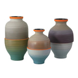 Porcelain Happy 80'S Gray Multi Vases 3PC - LOOMLAN - Currey & Co - Vases & Jars