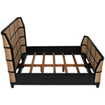 Porto Wooden Hand Rubbed Black Queen Bed - LOOMLAN - Beds