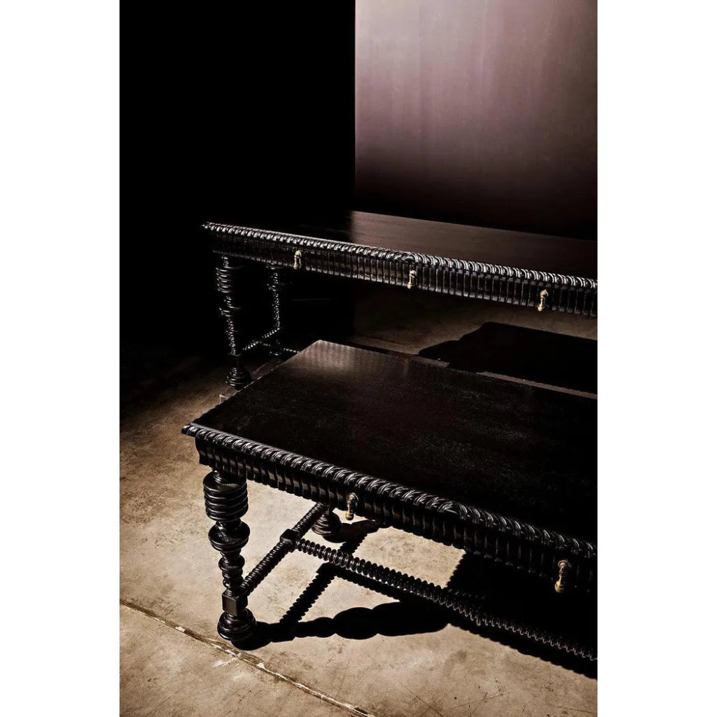 Portuguese Console, Hand Rubbed Black - LOOMLAN - Noir - Console Tables