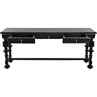 Portuguese Console, Hand Rubbed Black - LOOMLAN - Noir - Console Tables