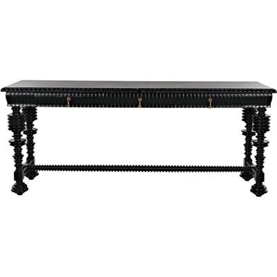 Portuguese Console, Hand Rubbed Black - LOOMLAN - Noir - Console Tables