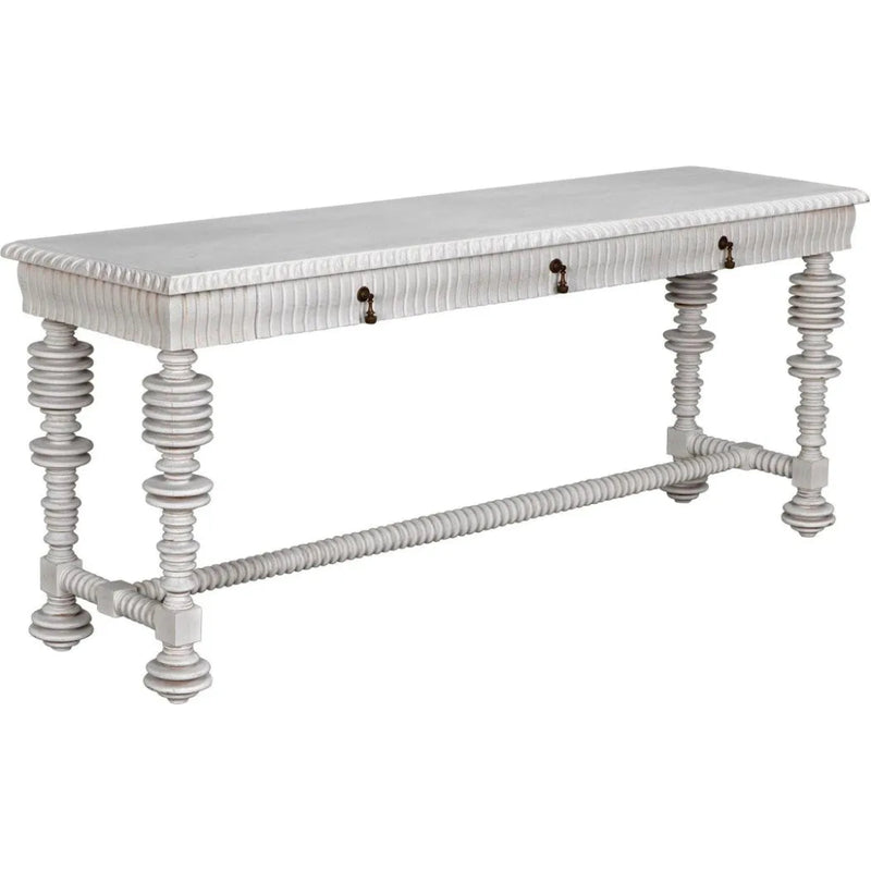 Portuguese Console, White Wash - LOOMLAN - Noir - Console Tables