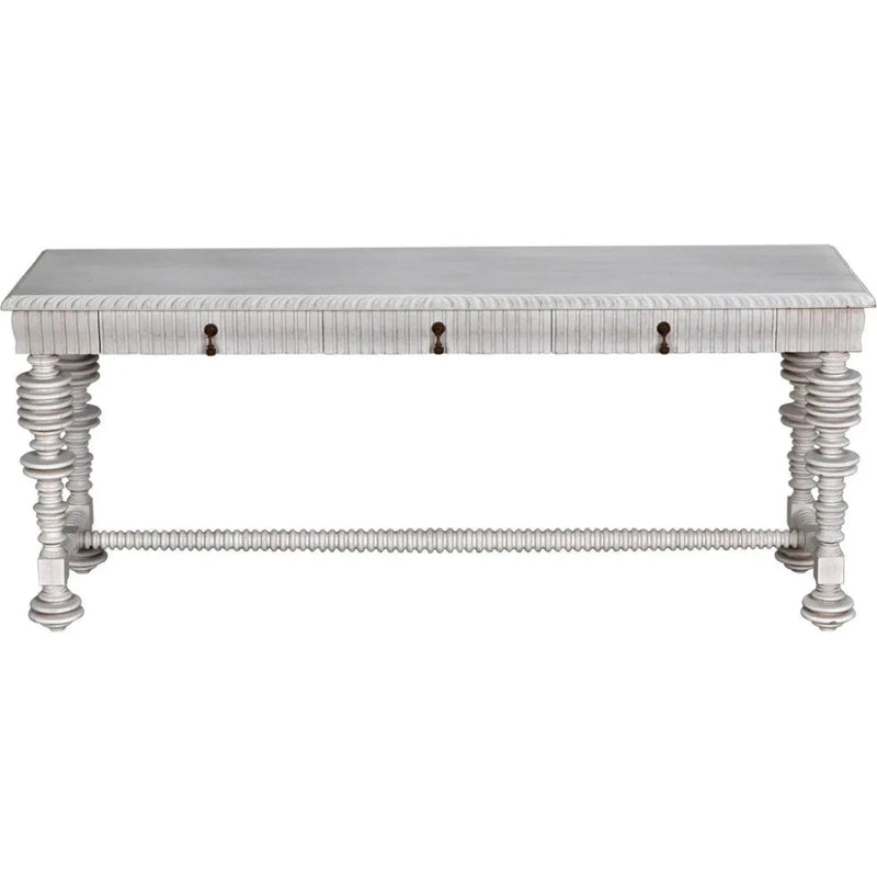 Portuguese Console, White Wash - LOOMLAN - Noir - Console Tables