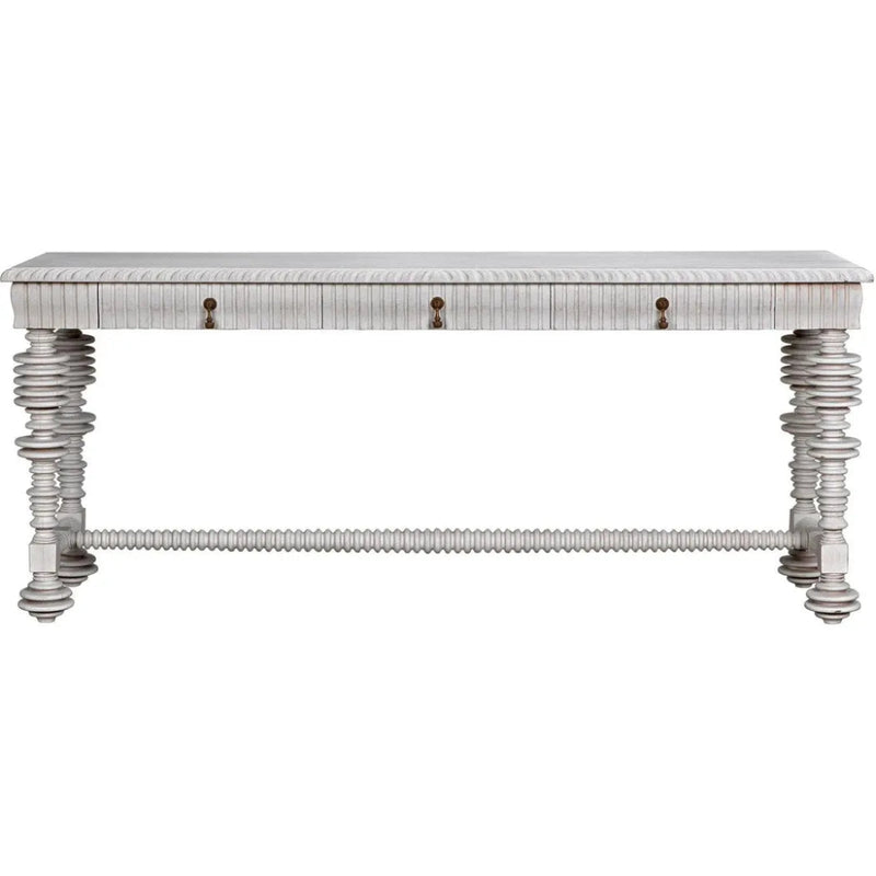 Portuguese Console, White Wash - LOOMLAN - Noir - Console Tables
