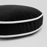 Posh Circle Black Throw Pillow With Insert - LOOMLAN - D.V. Kap - Throw Pillows