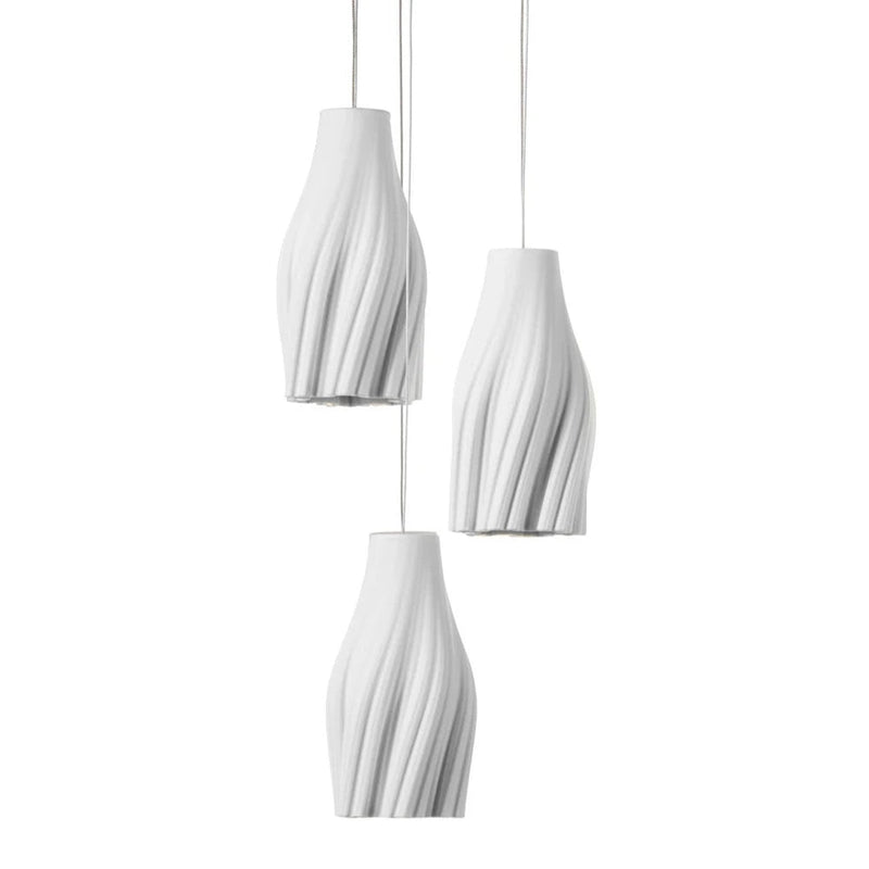 Posh Modern Light Fixture Porcelain Pendant - LOOMLAN - Currey & Co - Pendants