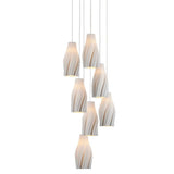 Posh Modern Light Fixture Porcelain Pendant - LOOMLAN - Currey & Co - Pendants