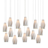 Posh Modern Light Fixture Porcelain Pendant - LOOMLAN - Currey & Co - Pendants