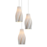 Posh Modern Light Fixture Porcelain Pendant - LOOMLAN - Currey & Co - Pendants