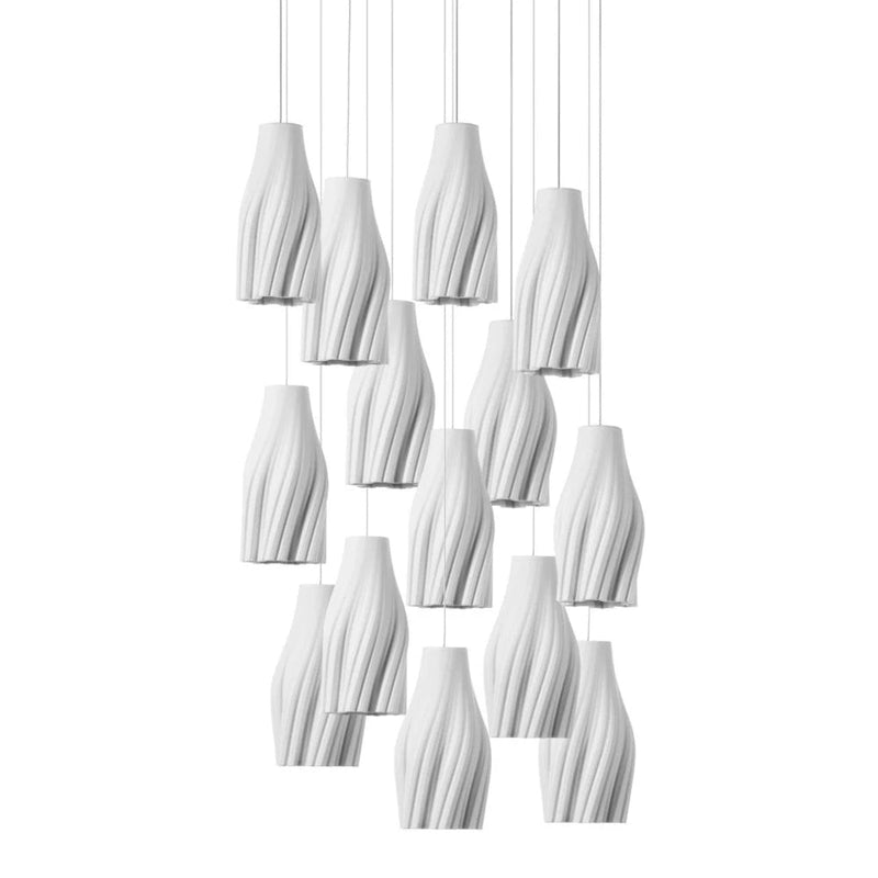 Posh Modern Light Fixture Porcelain Pendant - LOOMLAN - Currey & Co - Pendants