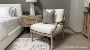 Stratton Club Chair Boucle Snow Solid Beech Wood