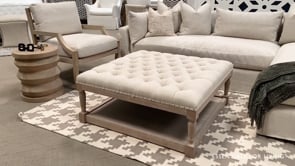 40" Square Townsend Upholstered Coffee Table With Storage