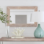 Prichard Wood White Horizontal Wall Mirror - LOOMLAN - Bassett Mirror - Wall Mirrors