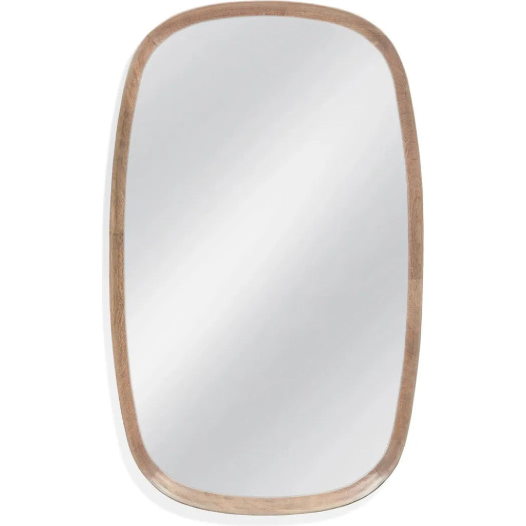 Priscott Wood Brown Vertical Wall Mirror - LOOMLAN - Wall Mirrors