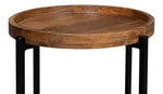 Profile Wood Top Round End Table - LOOMLAN - Sarreid - Side Tables