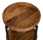 Profile Wood Top Round End Table - LOOMLAN - Sarreid - Side Tables