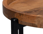 Profile Wood Top Round End Table - LOOMLAN - Sarreid - Side Tables