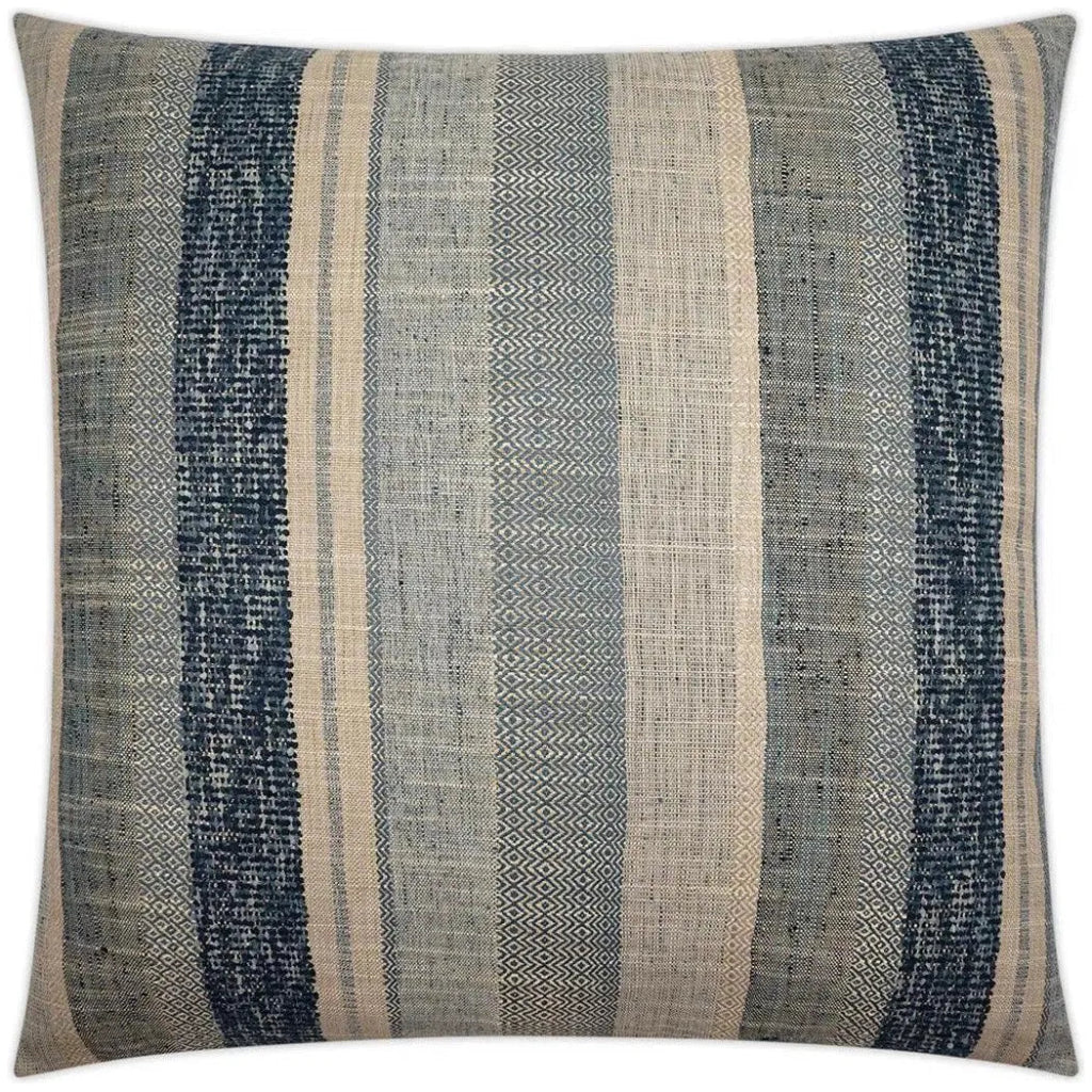 Prologue Indigo Stripes Blue Large Throw Pillow Insert - LOOMLAN - D.V. Kap - Throw Pillows