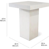 Provence Bar Table - Slate Grey Outdoor Bar Table - LOOMLAN - Seasonal Living - Outdoor Dining Tables