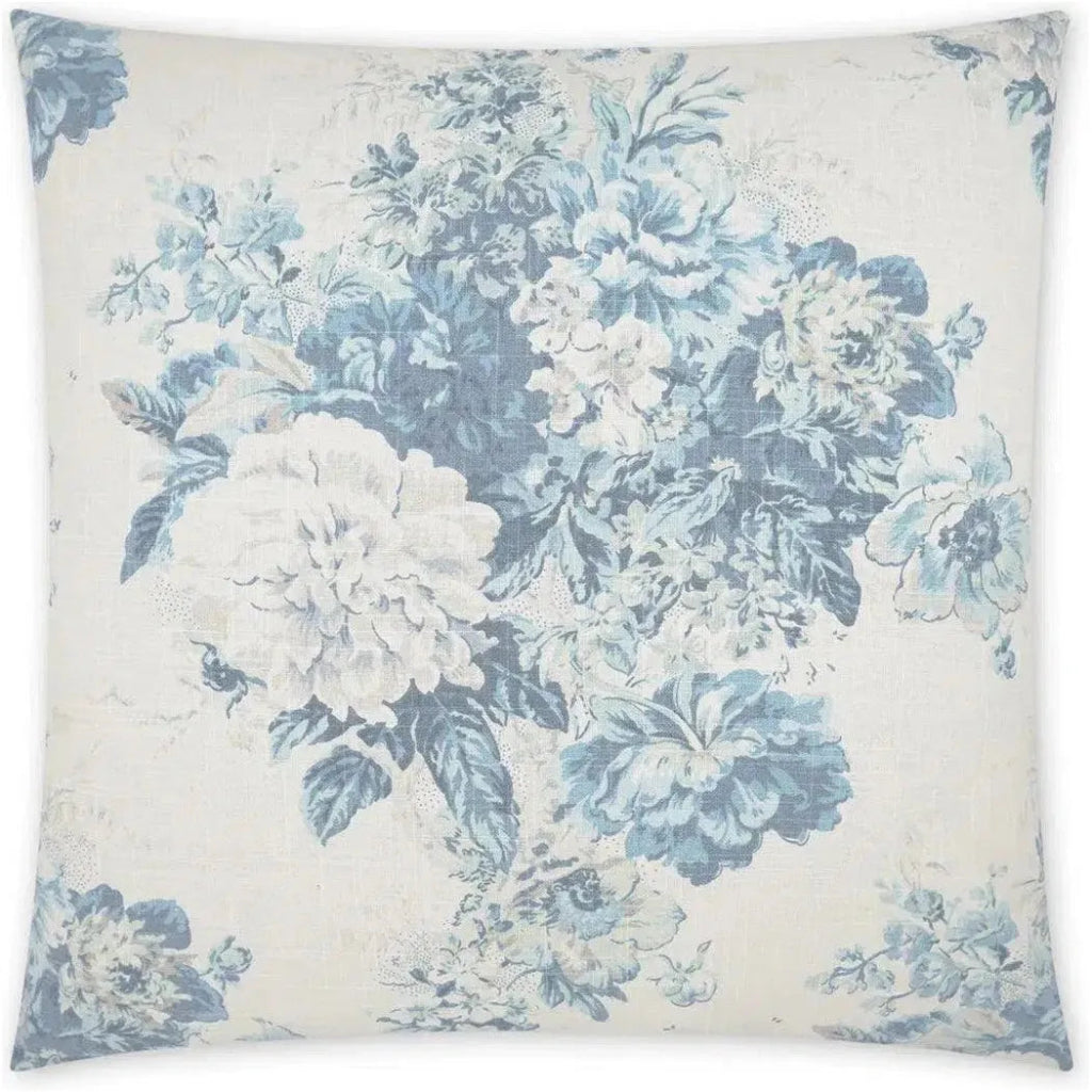 Prudence Floral Blue Large Throw Pillow Insert - LOOMLAN - D.V. Kap - Throw Pillows