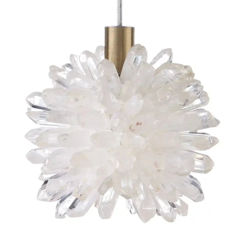 Purity Quartz Light Radiates Warm Glow Pendant - LOOMLAN - Currey & Co - Pendants