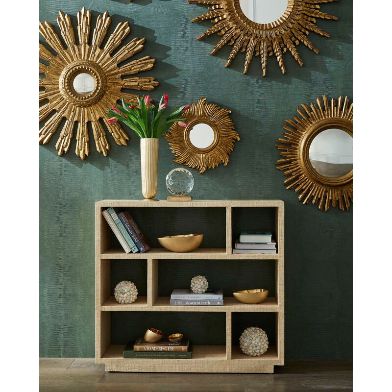 Puzzlea Raffia Warp Bookshelf - LOOMLAN - Chelsea House - Bookcases