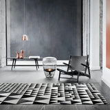Pyramid Black Cowhide Area Rug Design - LOOMLAN - Linie Design - Area Rugs