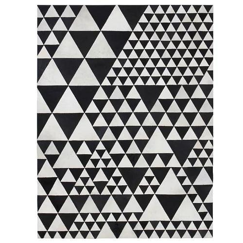 Pyramid Black Cowhide Area Rug Design - LOOMLAN - Linie Design - Area Rugs