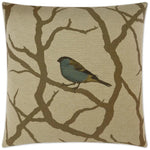 Pyrhulla Bluebird Brown Throw Pillow Insert - LOOMLAN - Throw Pillows