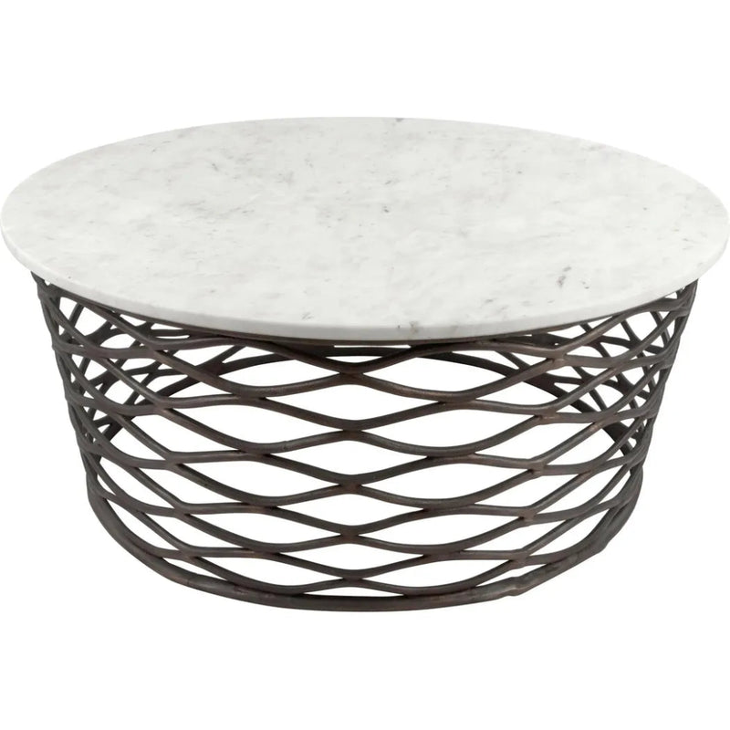 Queen Coffee Table White & Antique Black - LOOMLAN - Zuo Modern - Coffee Tables