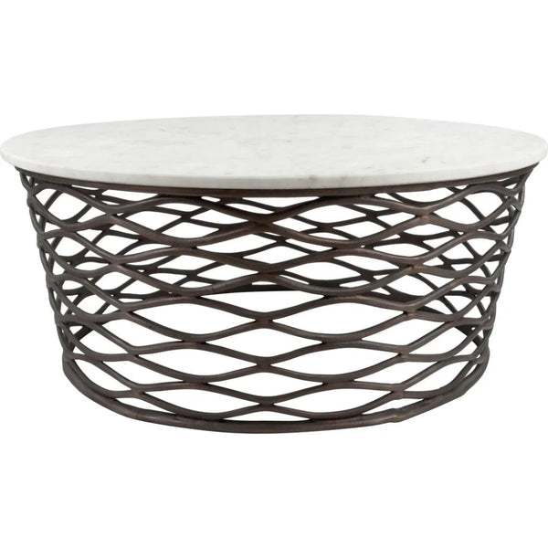 Queen Coffee Table White & Antique Black - LOOMLAN - Zuo Modern - Coffee Tables