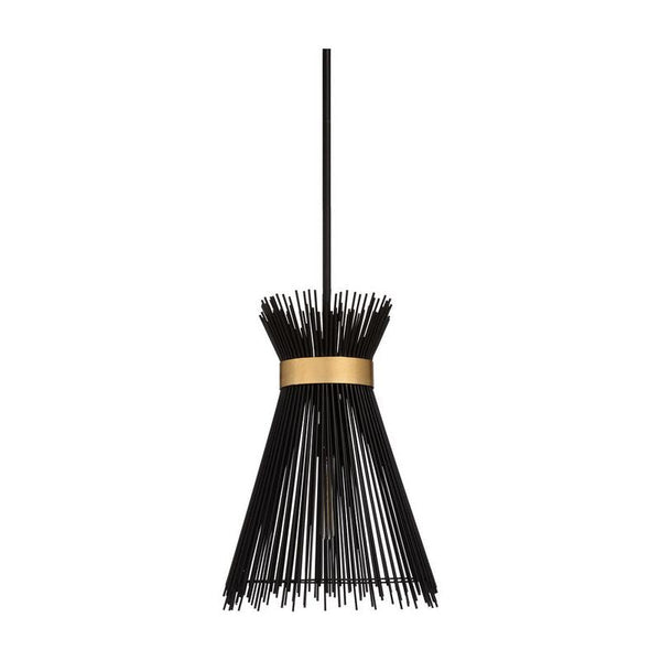 Quimby Modern Black And Gold Trim Pendant - LOOMLAN - Wildwood - Pendants