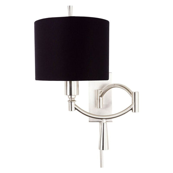 Ra II Nickel Swing Arm Wall Sconce - LOOMLAN - Wildwood - Wall Sconces