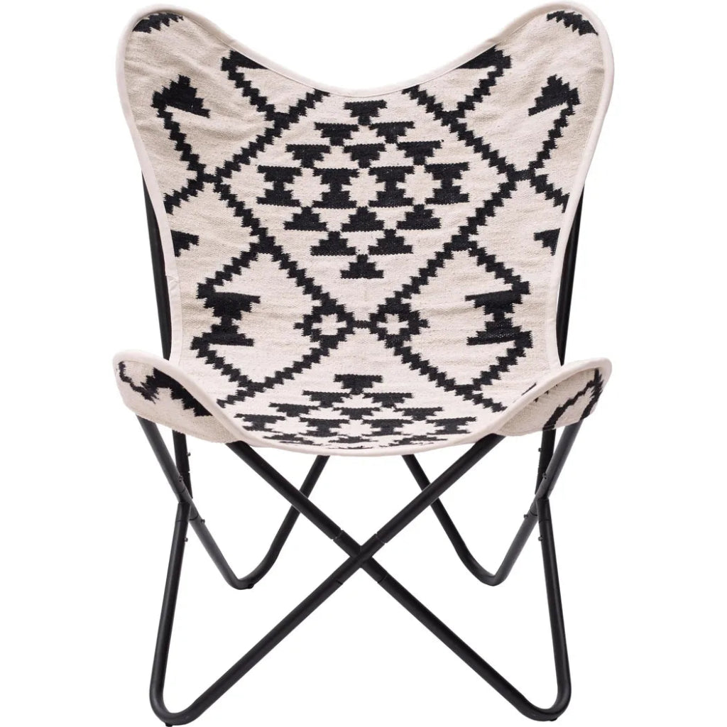 Rabat Accent Chair Beige & Black - LOOMLAN - Zuo Modern - Accent Chairs