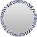 Radial Bone and Resin Blue Wall Mirror - LOOMLAN - Bassett Mirror - Wall Mirrors