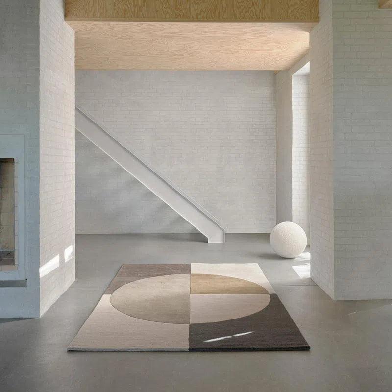 Radiality Olive Wool Area Rug Design - LOOMLAN - Linie Design - Area Rugs