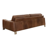 Rafael Leather Brown Sofa - LOOMLAN - SUNPAN - Sofas & Loveseats