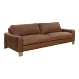 Rafael Leather Brown Sofa - LOOMLAN - SUNPAN - Sofas & Loveseats