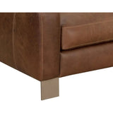 Rafael Leather Brown Sofa - LOOMLAN - SUNPAN - Sofas & Loveseats