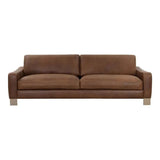 Rafael Leather Brown Sofa - LOOMLAN - SUNPAN - Sofas & Loveseats