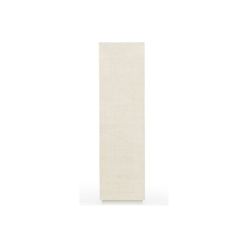 Raffia Raffia Covered White Pedestal - LOOMLAN - Chelsea House - Side Tables