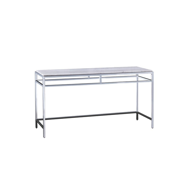 Raiden Sleek White Marble Console Table - LOOMLAN - Bassett Mirror - Console Tables