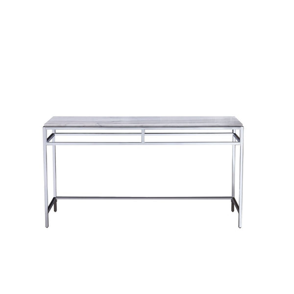 Raiden Sleek White Marble Console Table - LOOMLAN - Bassett Mirror - Console Tables