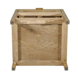 Rattan One Drawer Side Table - Wood Tone - LOOMLAN - LH Imports - Side Tables
