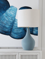 Rawlins Blue Ceramic Teardrop Table Lamp - LOOMLAN - Bassett Mirror - Table Lamps