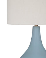 Rawlins Blue Ceramic Teardrop Table Lamp - LOOMLAN - Bassett Mirror - Table Lamps