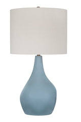 Rawlins Blue Ceramic Teardrop Table Lamp - LOOMLAN - Bassett Mirror - Table Lamps