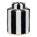 Rayures Small Tea Canister - LOOMLAN - Currey & Co - Vases & Jars